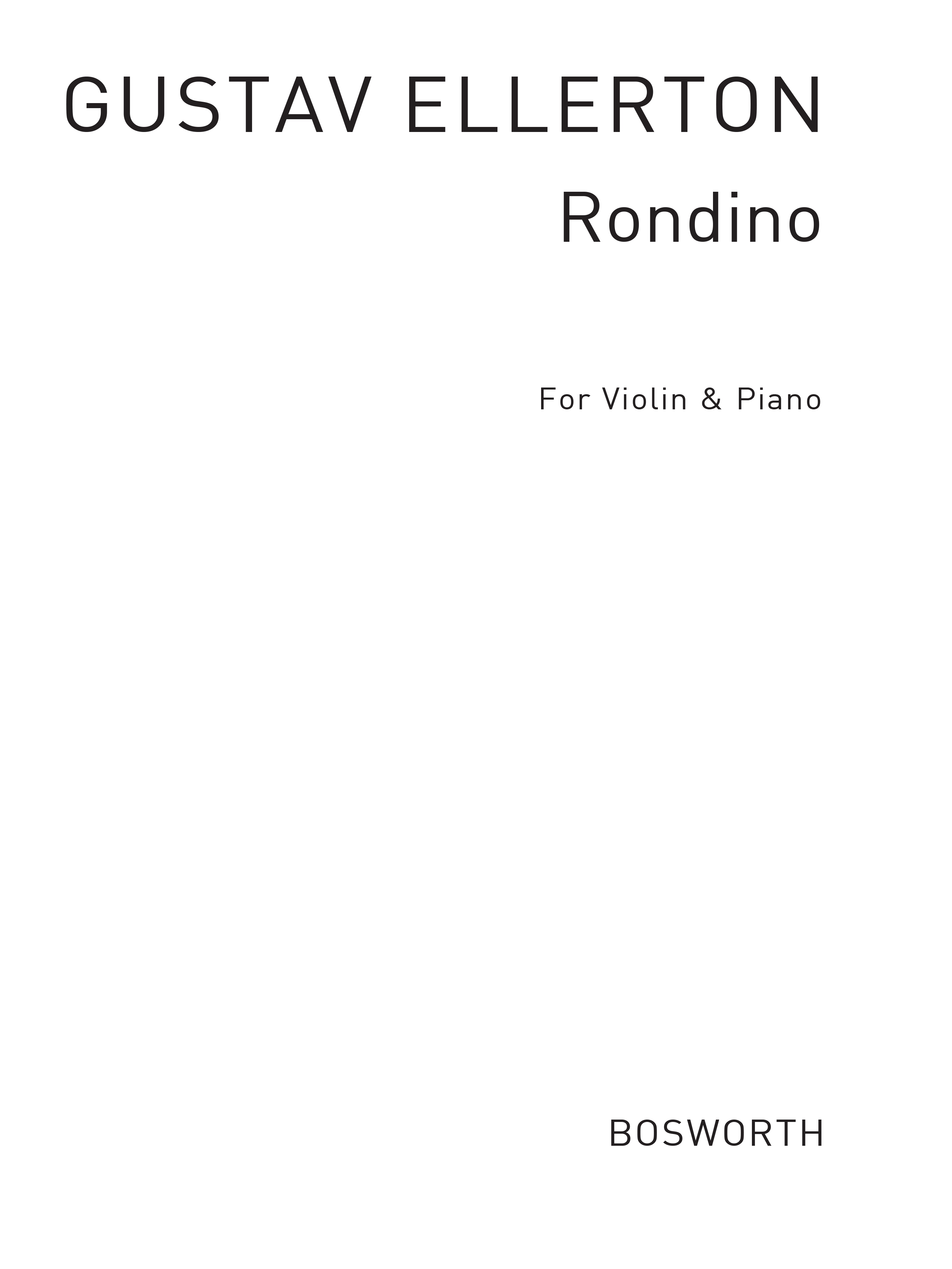 Gustav Ellerton: Rondino For Violin And Piano Op.18 No.4: Violin: Instrumental