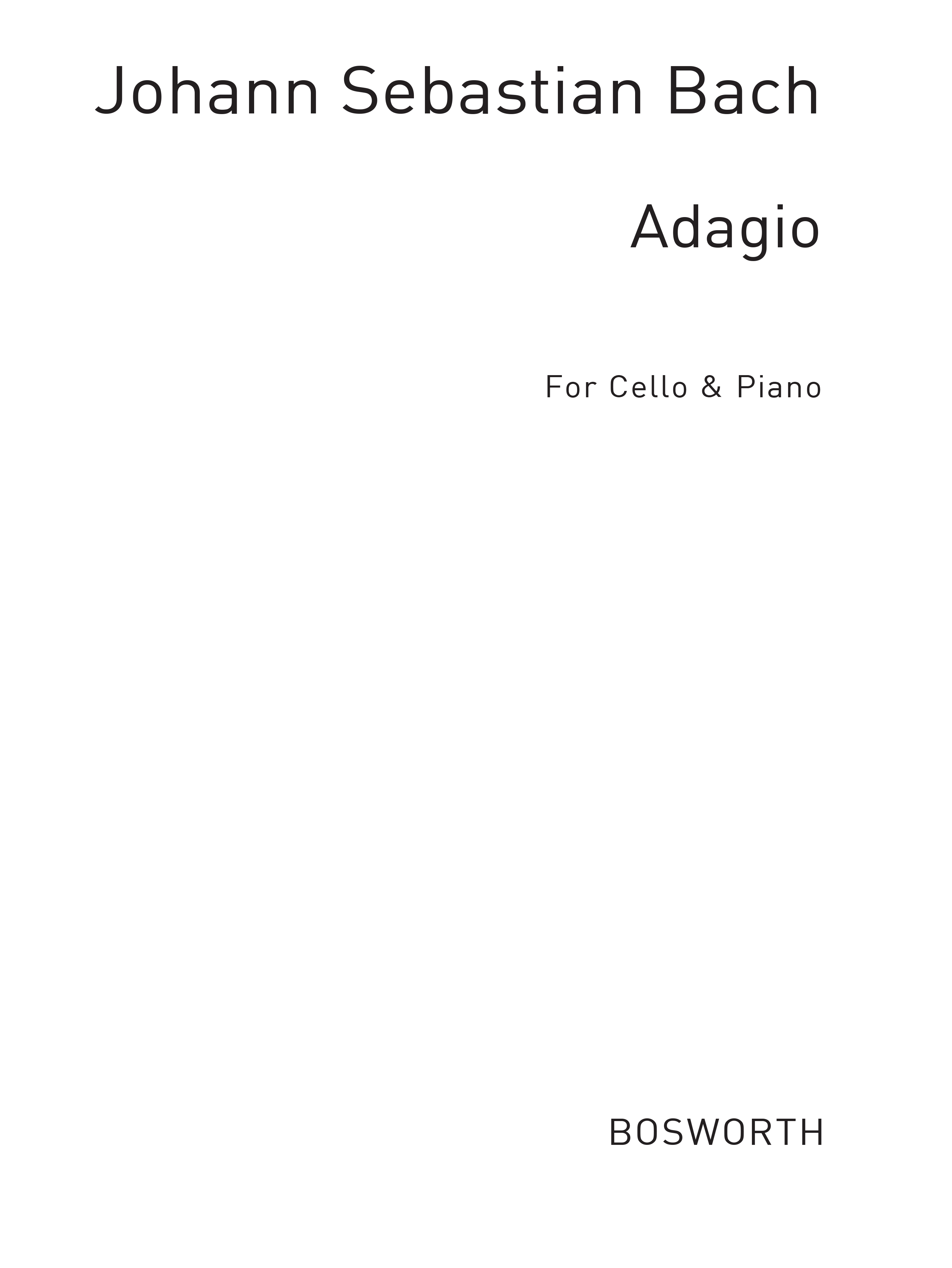 Johann Sebastian Bach: Adagio From The Easter Oratorio: Cello: Instrumental Work
