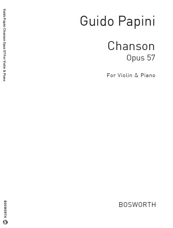 Guido Papini: Guido Papini: Chanson For Violin And Piano Op.57: Violin: