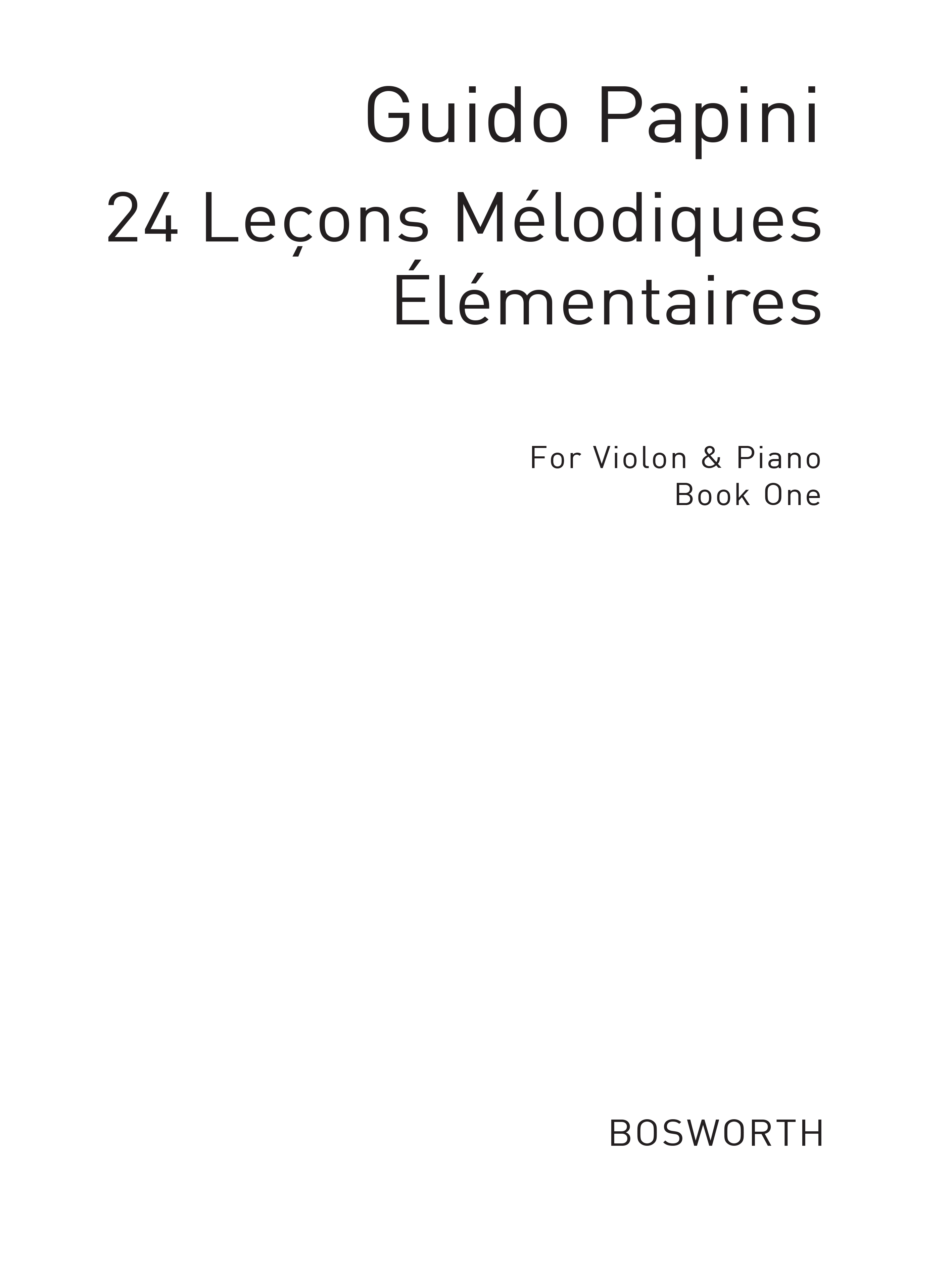 Guido Papini: 24 Elementary Studies Op.68 Book 1: Violin: Study