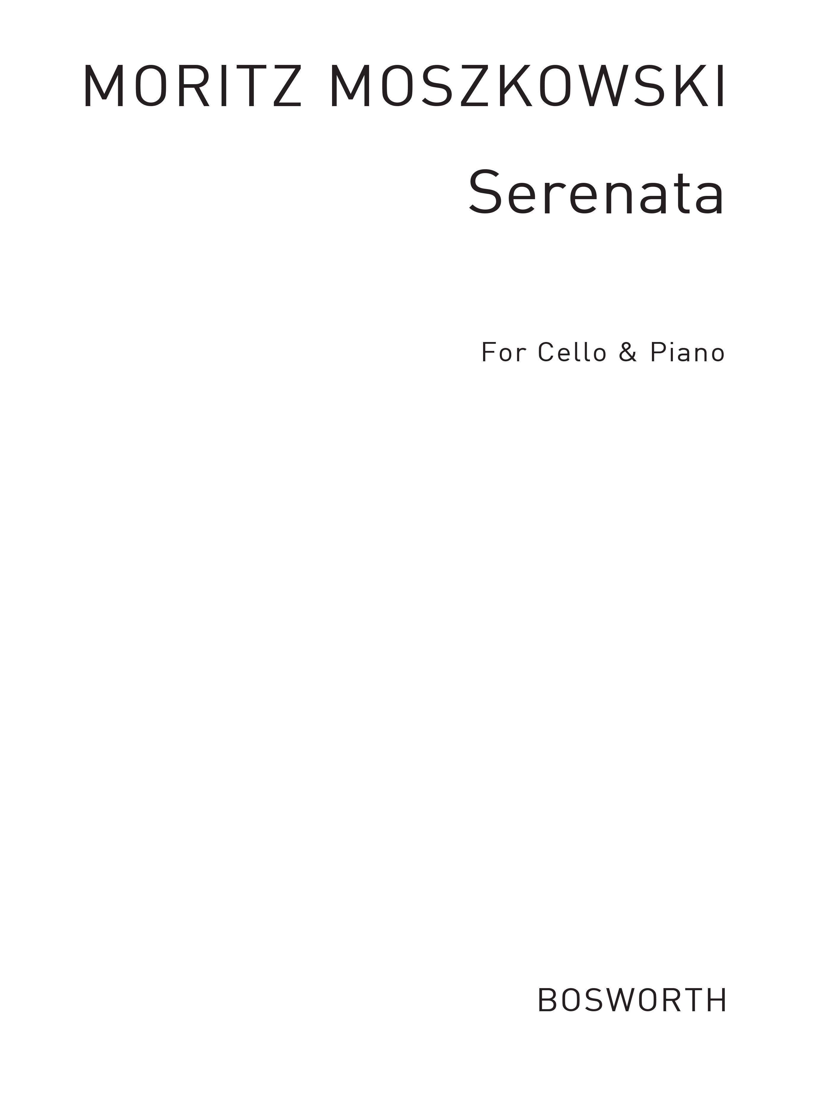 Moritz Moszkowski: Serenade For Cello And Piano Op.15 No.1: Cello: Instrumental
