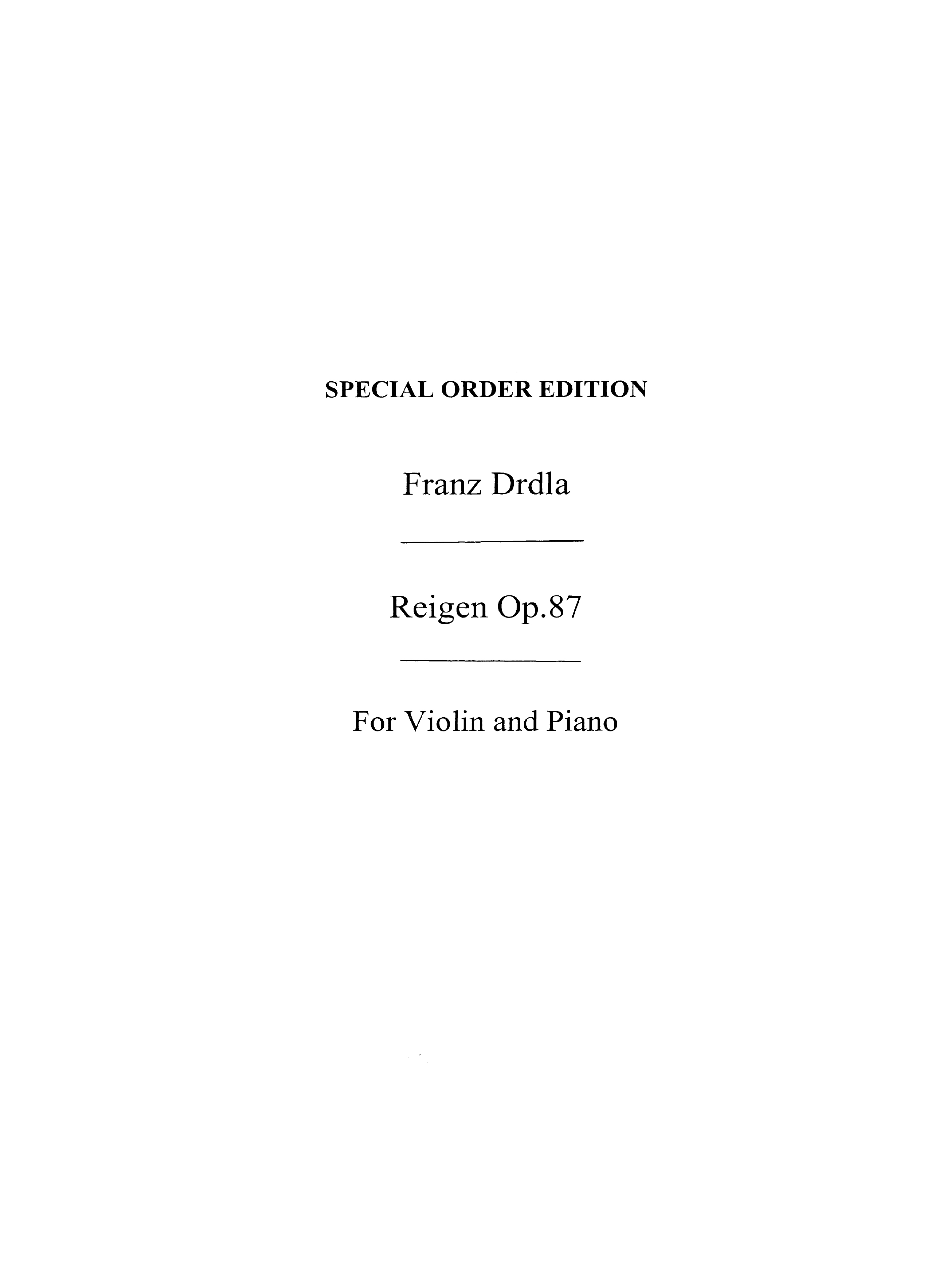 Franz Drdla: Reigen Op.87: Violin: Instrumental Work