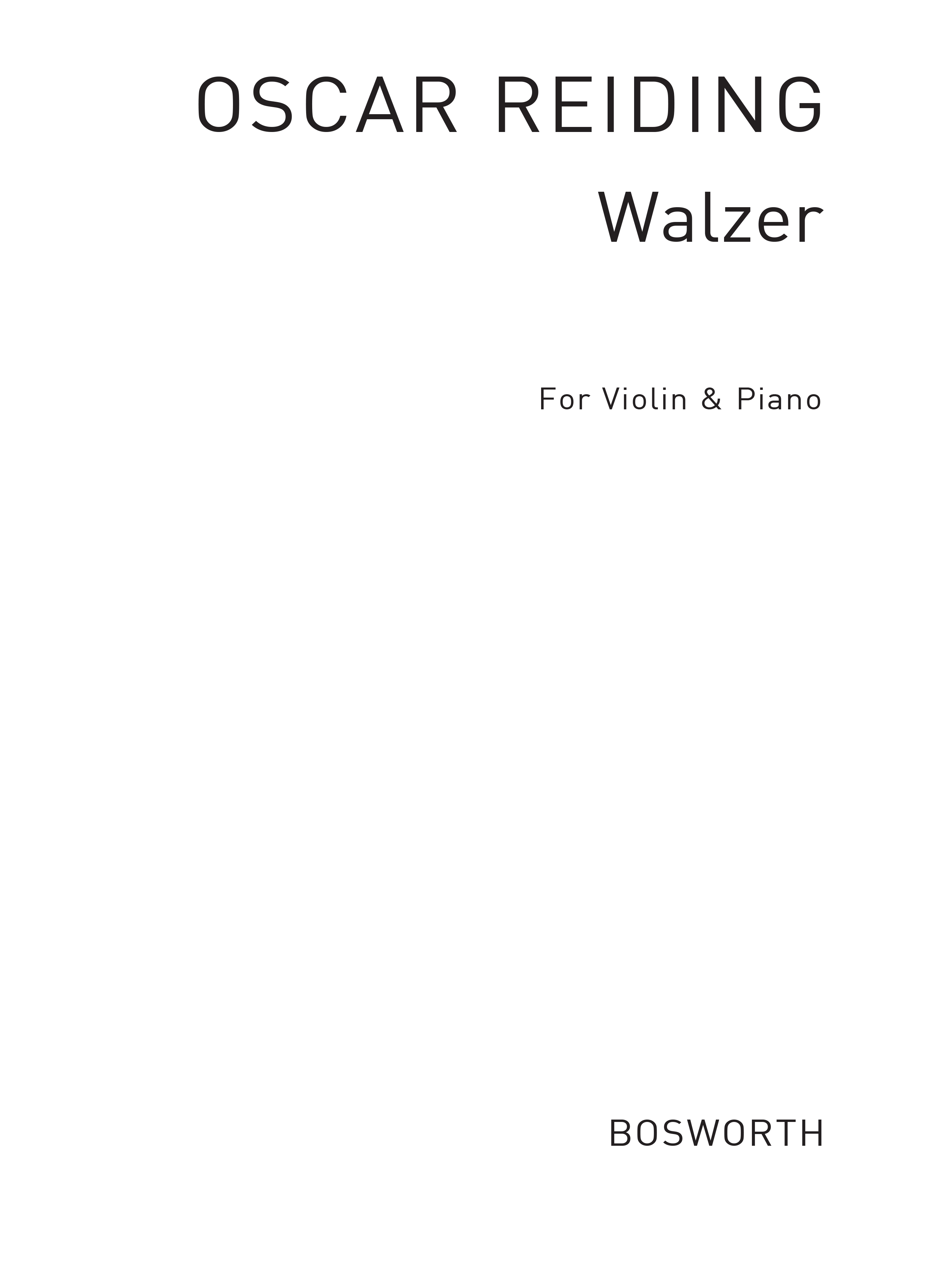 Oscar Rieding: Wals 2 Op.22: Violin: Instrumental Work
