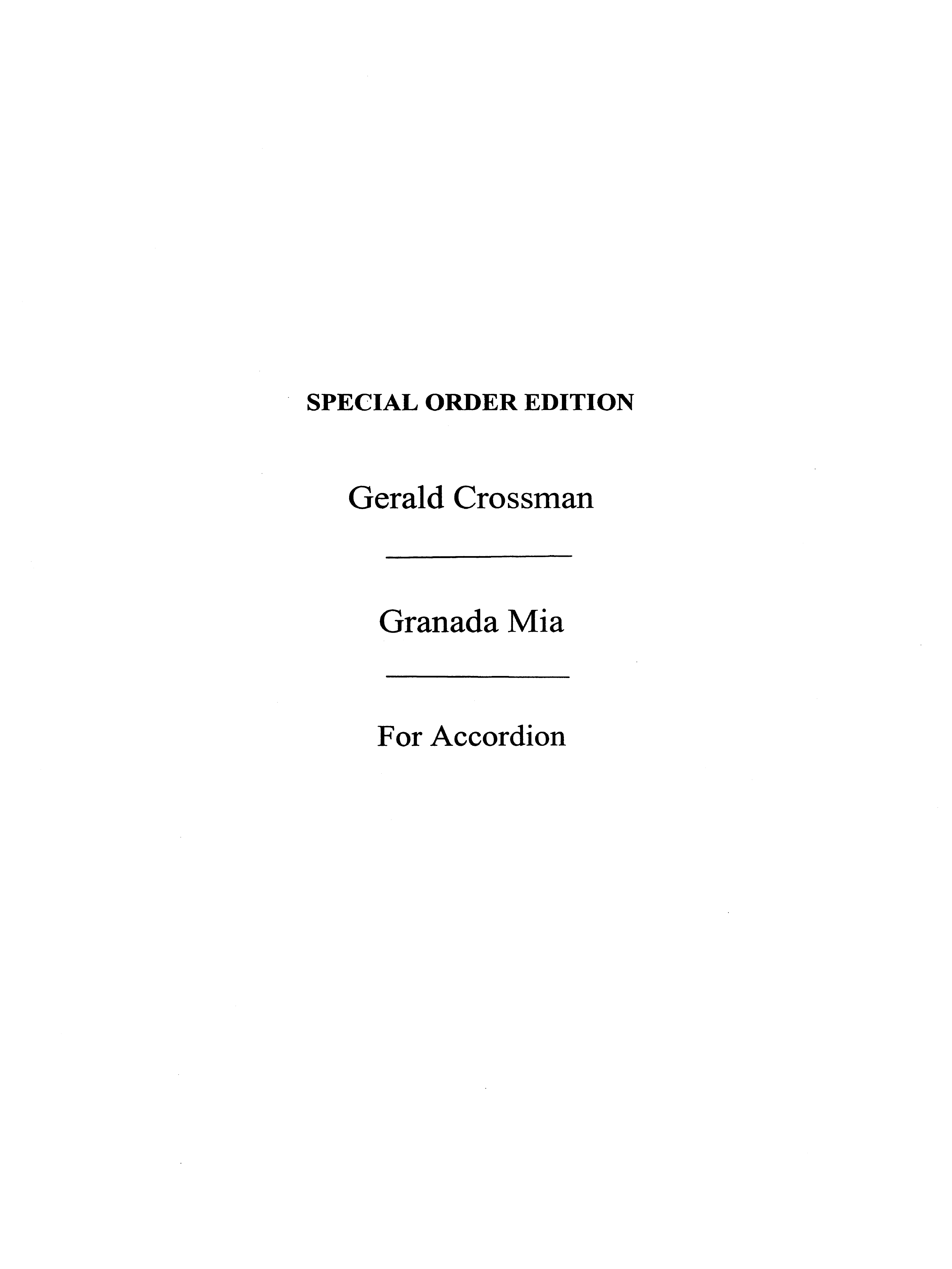 Granada Mia: Accordion: Instrumental Work