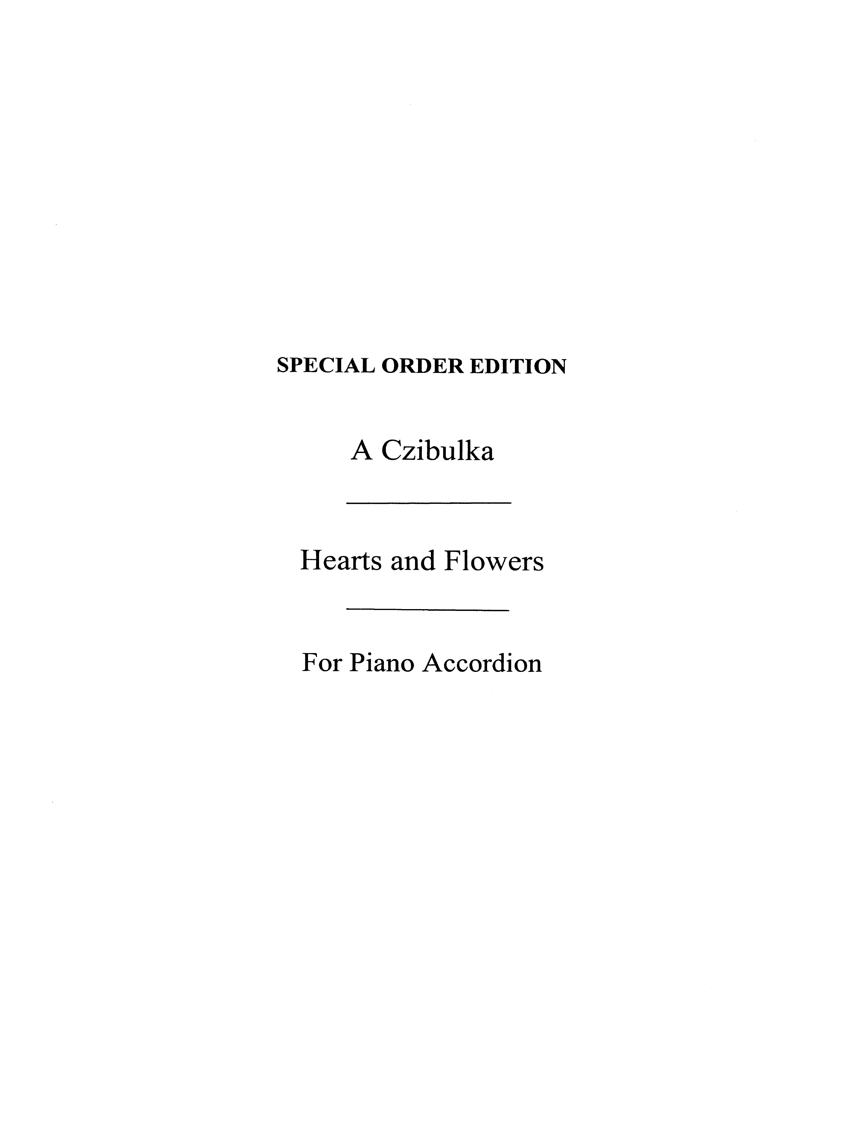 A. Czibulka: Hearts And Flowers: Accordion: Instrumental Work