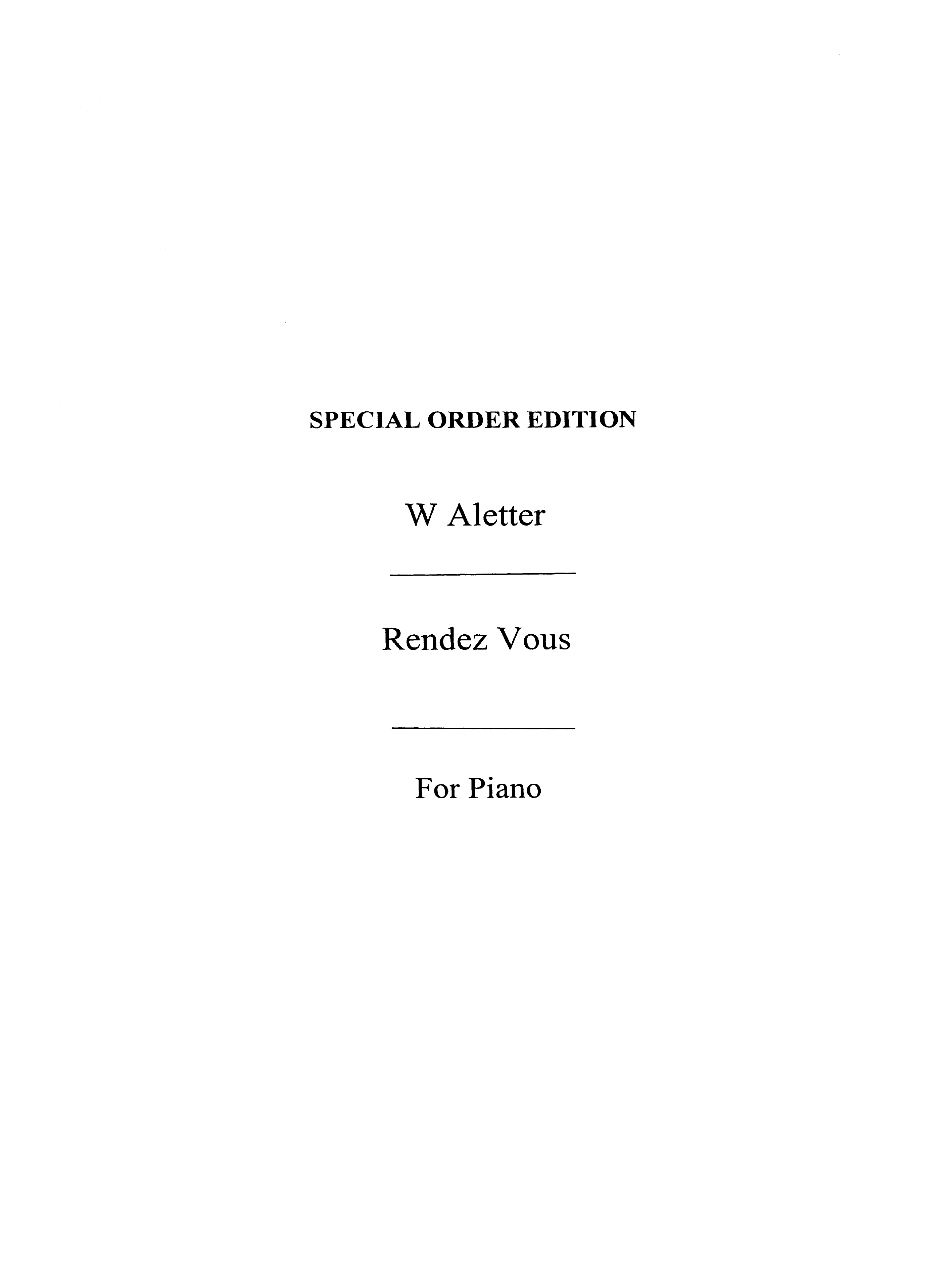 Aletter w Rendezvous: Piano