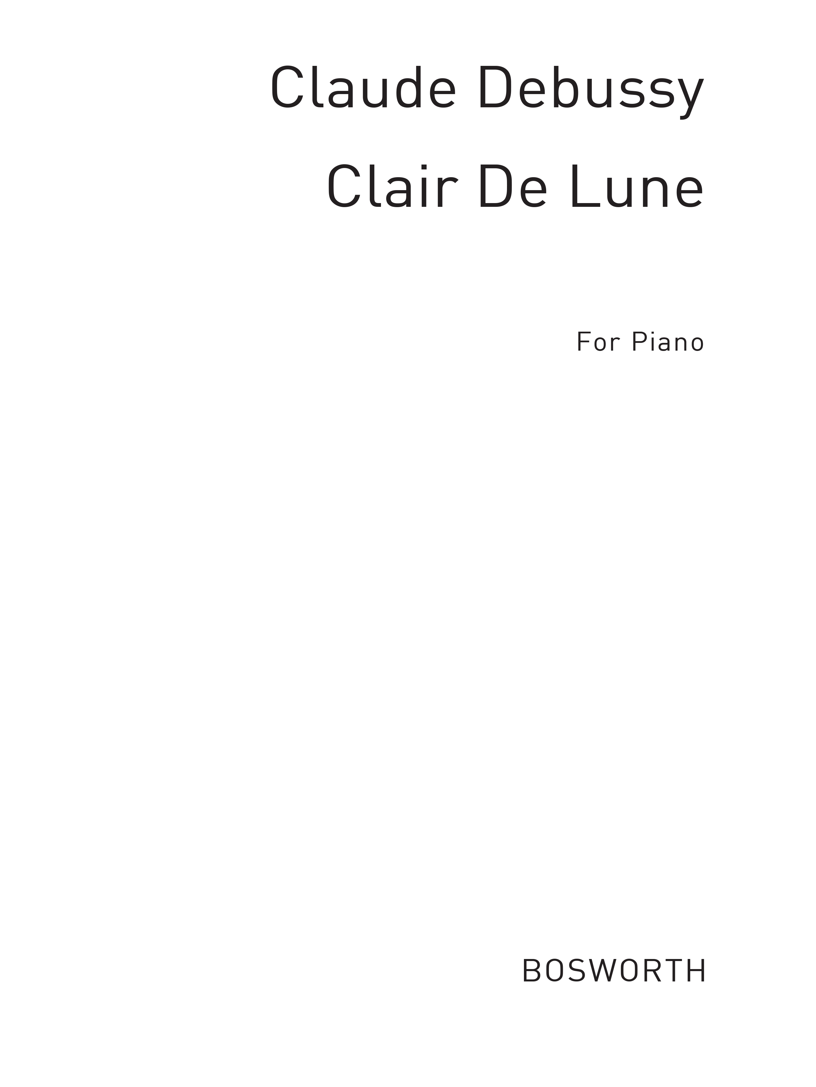 Claude Debussy: Debussy  C Clair De Lune (Naylor): Piano: Instrumental Work