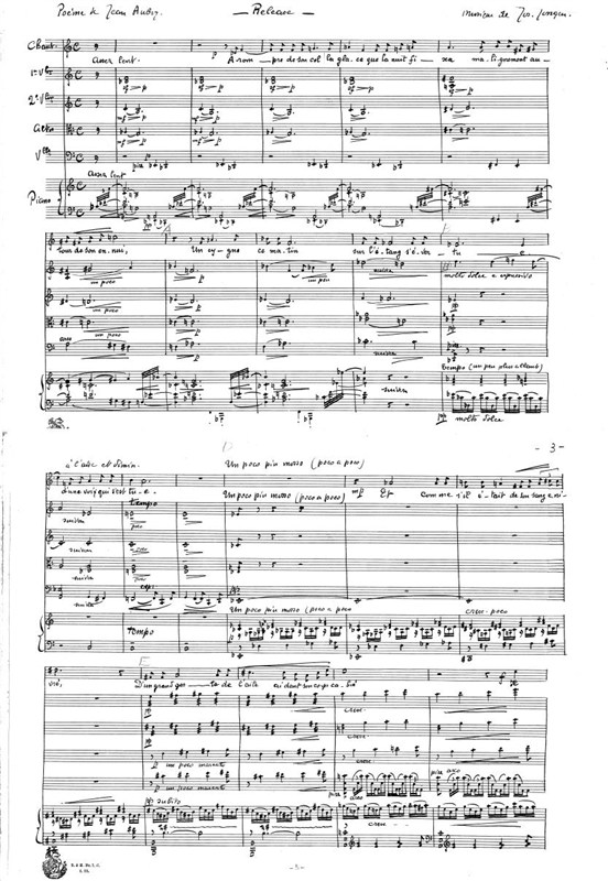 Joseph Jongen: Joseph Jongen: Release: Soprano: Score and Parts