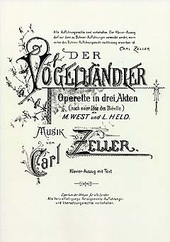 Carl Zeller: Der Vogelhändler (Vocal Score): Opera: Vocal Score