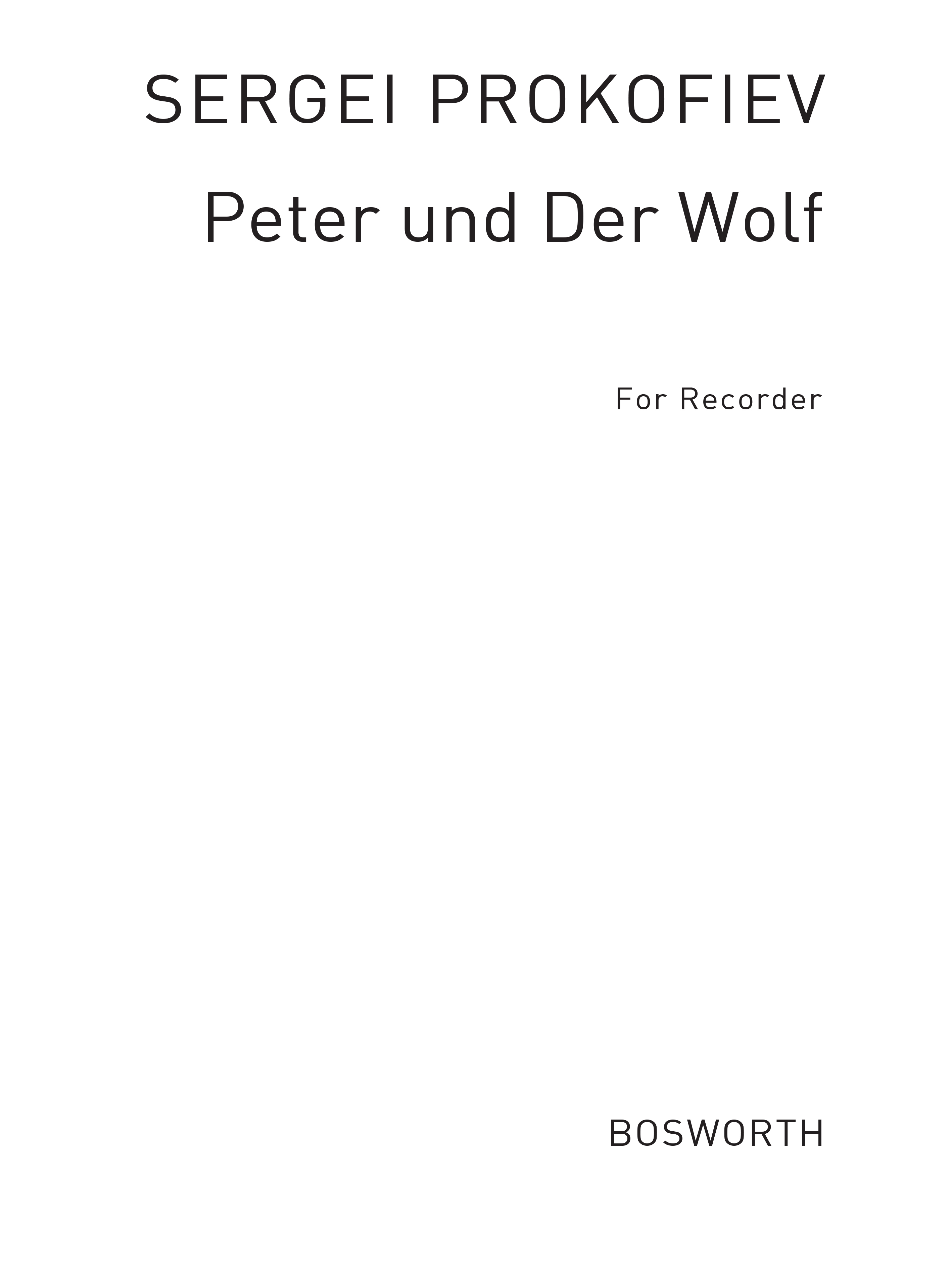 Sergei Prokofiev: Peter Und Der Wolf: Voice: Mixed Songbook