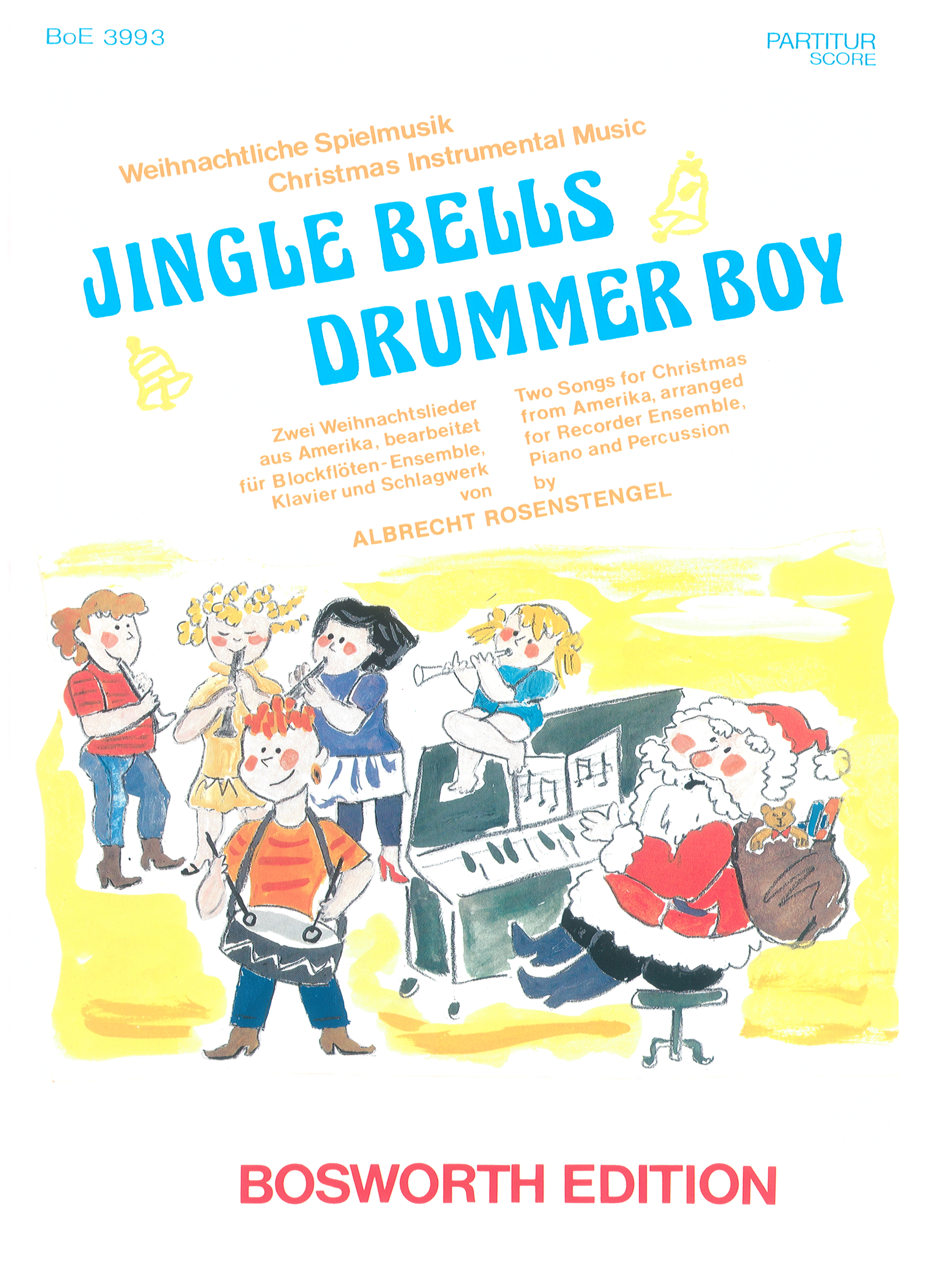 Jingle Bells And Drummer Boy: Recorder Ensemble: Score and Parts