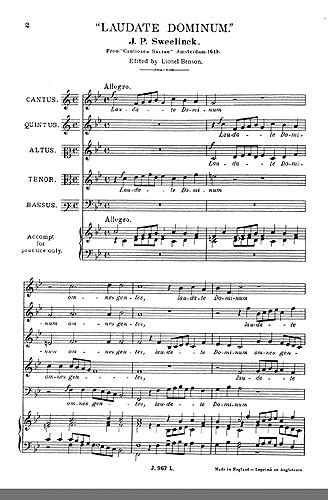 J. Sweenlick: Laudate Dominum: SATB: Vocal Score