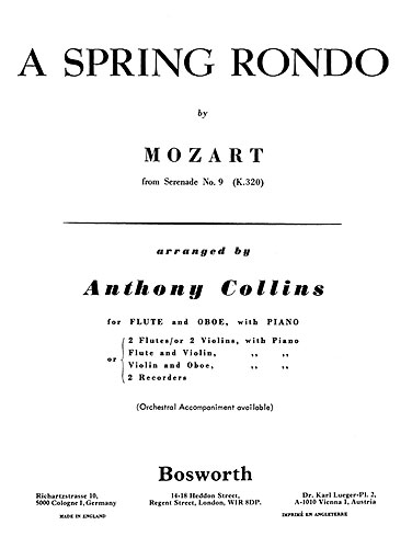 Spring Rondo: Orchestra: Score and Parts