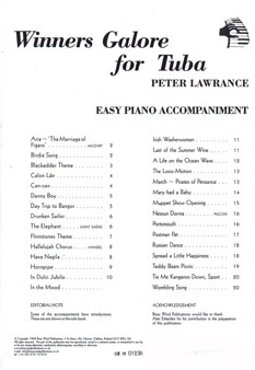 Peter Lawrance: Winners Galore For Eb Bass-Tuba Pa: Tuba: Instrumental Album