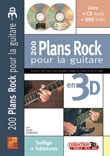 Rudy Roberts: 200 Plans Rock En 3D: Guitar: Instrumental Tutor