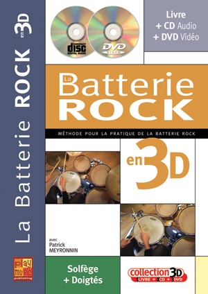 Patrick Meyronnin: Batterie Rock En 3D Drums: Drum Kit: Instrumental Tutor