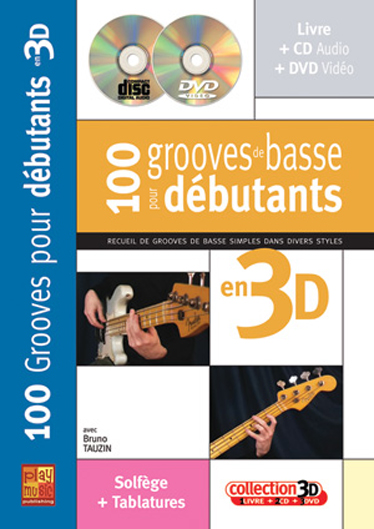 Bruno Tauzin: 100 Grooves Basse Pour Debutants: Bass Guitar: Instrumental Tutor