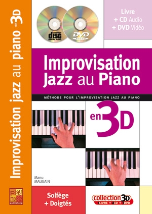 Manu Maugain: Improvisation Jazz Au Piano 3D: Piano: Instrumental Tutor