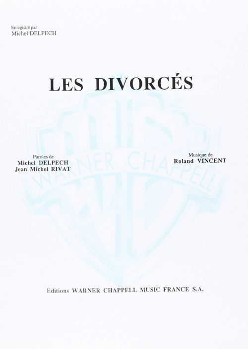 Michel Delpech: Les Divorces: Voice: Single Sheet