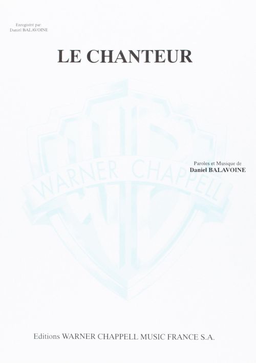 Daniel Balavoine: Le Chanteur: Voice: Single Sheet