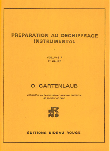 Odette Gartenlaub: Pr�paration au d�chiffrage instrumental-Vol F 1: All
