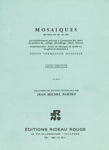 Jean-Michel Bardez: Mosaques Niveau Dbutant - 2re Srie: Instrumental Album