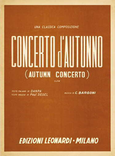 Concerto d'autunno: Piano  Vocal  Guitar: Single Sheet