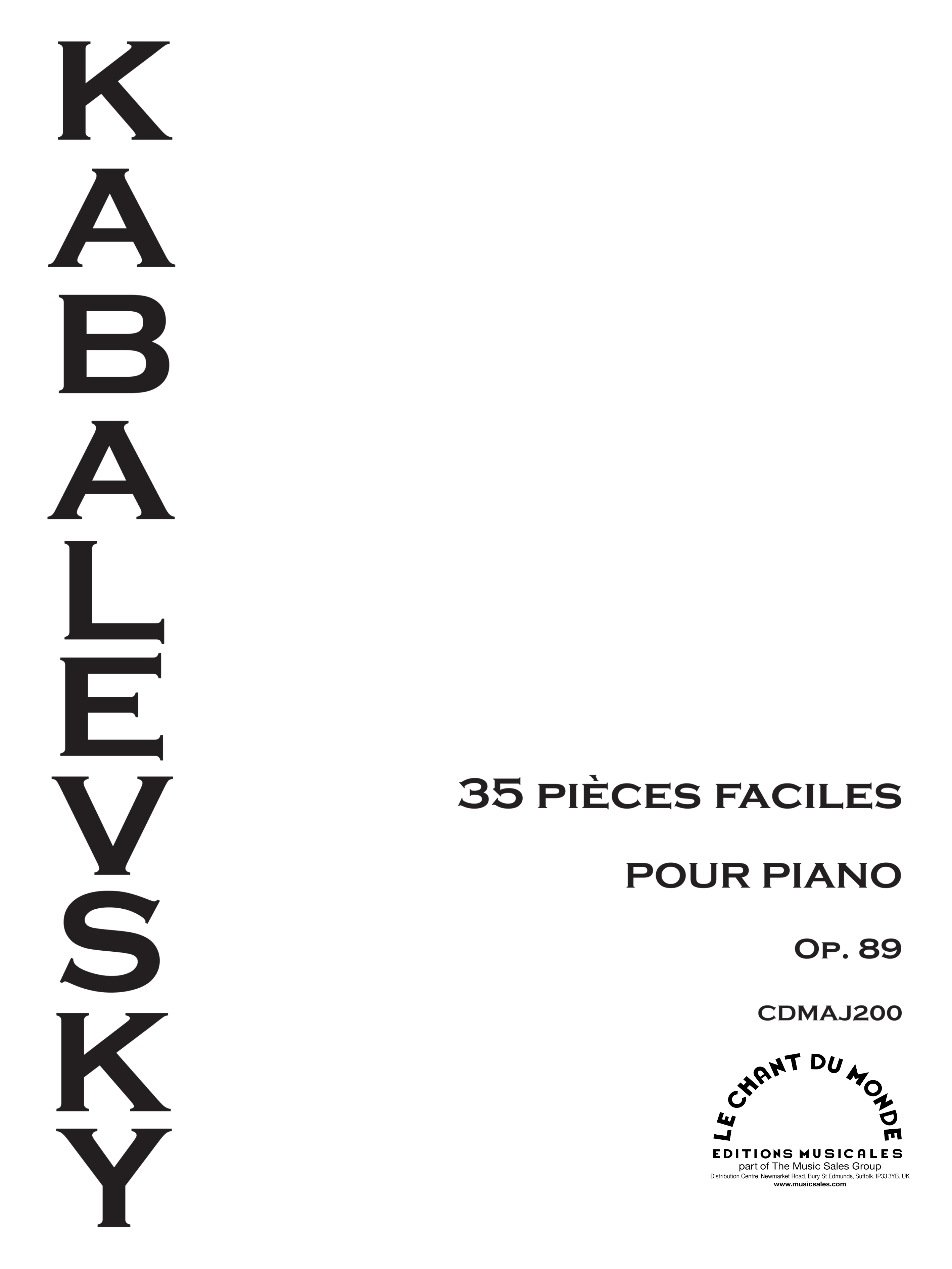 Dmitri Kabalevsky: 35 Pices Faciles Pour Piano  Op. 89: Piano: Instrumental