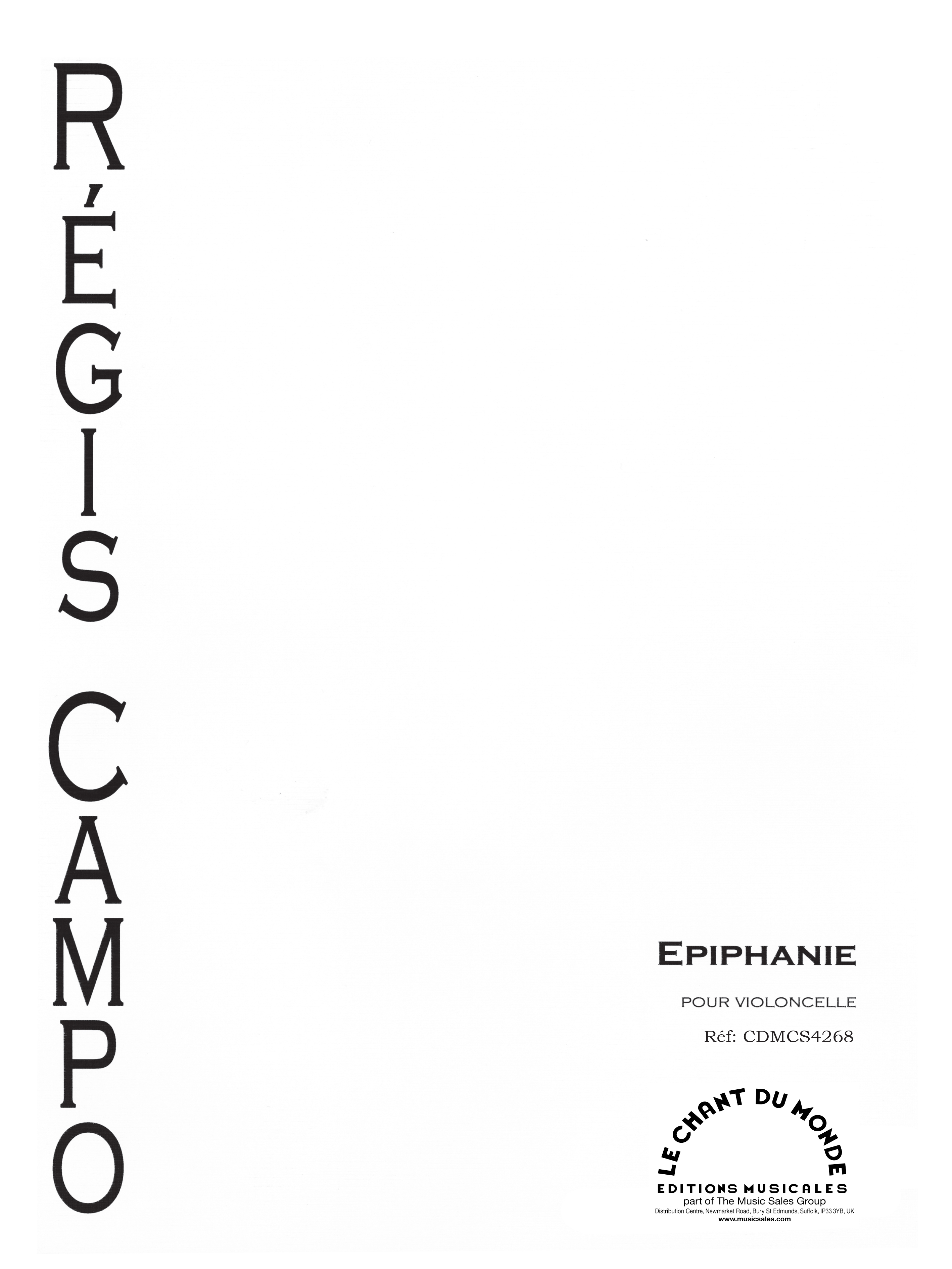 Rgis Campo: Epiphanie: Cello: Instrumental Work