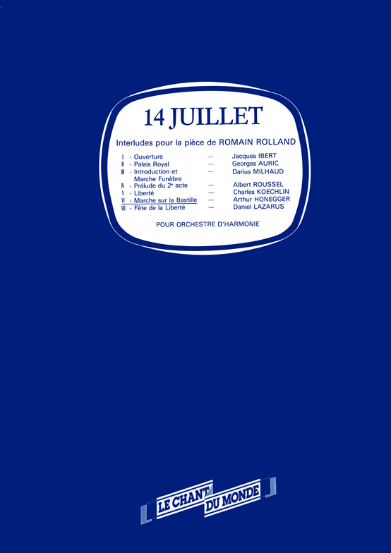 Arthur Honegger: Marche Sur La Bastille: Ensemble: Score