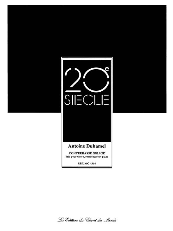 Antoine Duhamel: Contrebasse Oblige Violin  Piano & Double Bass (Score/Parts). Sheet Music for Violin  Piano  Double Bass