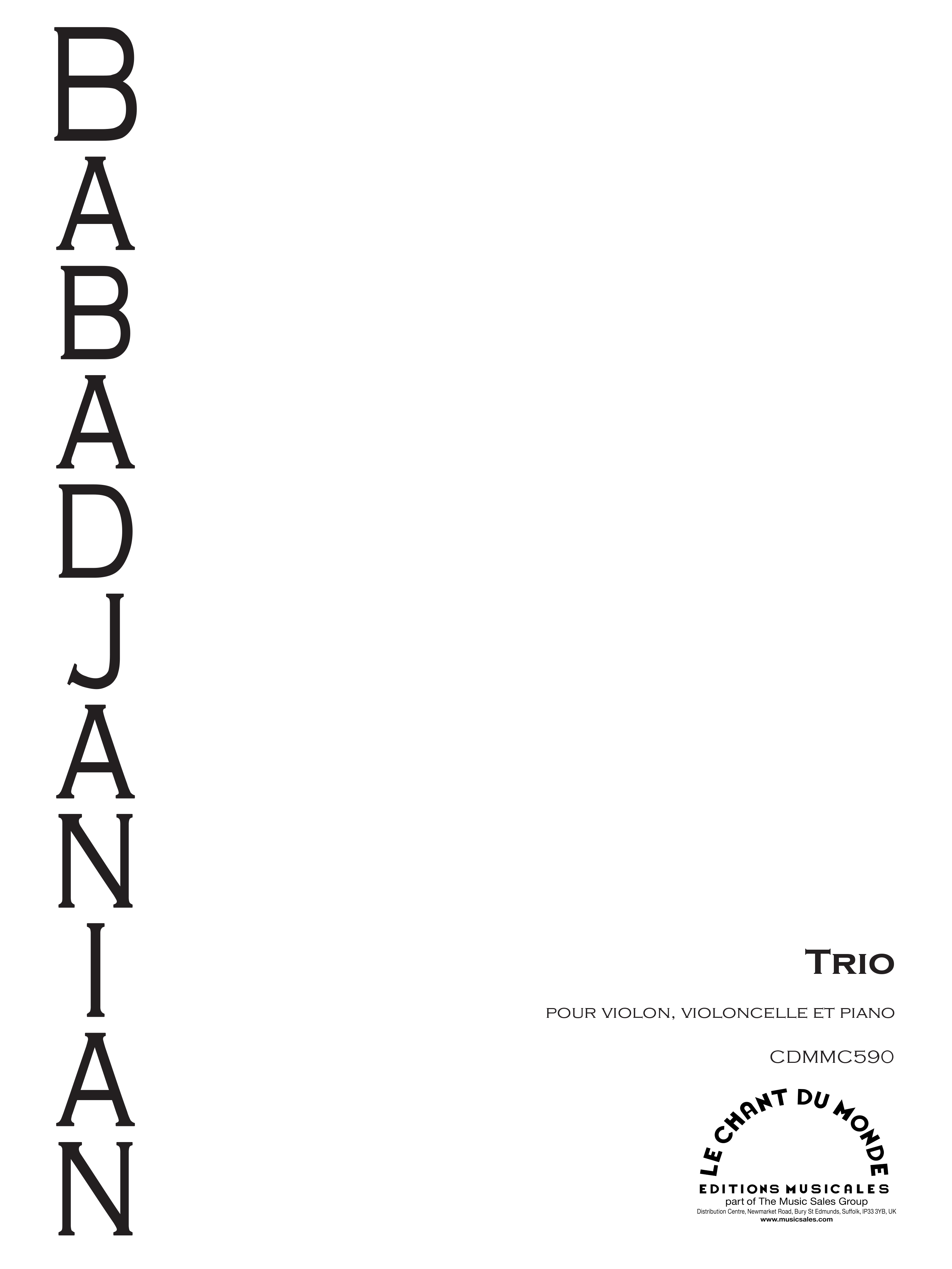 Arno Babajanian: Trio Pour Piano  violon et violoncelle: Piano Trio: