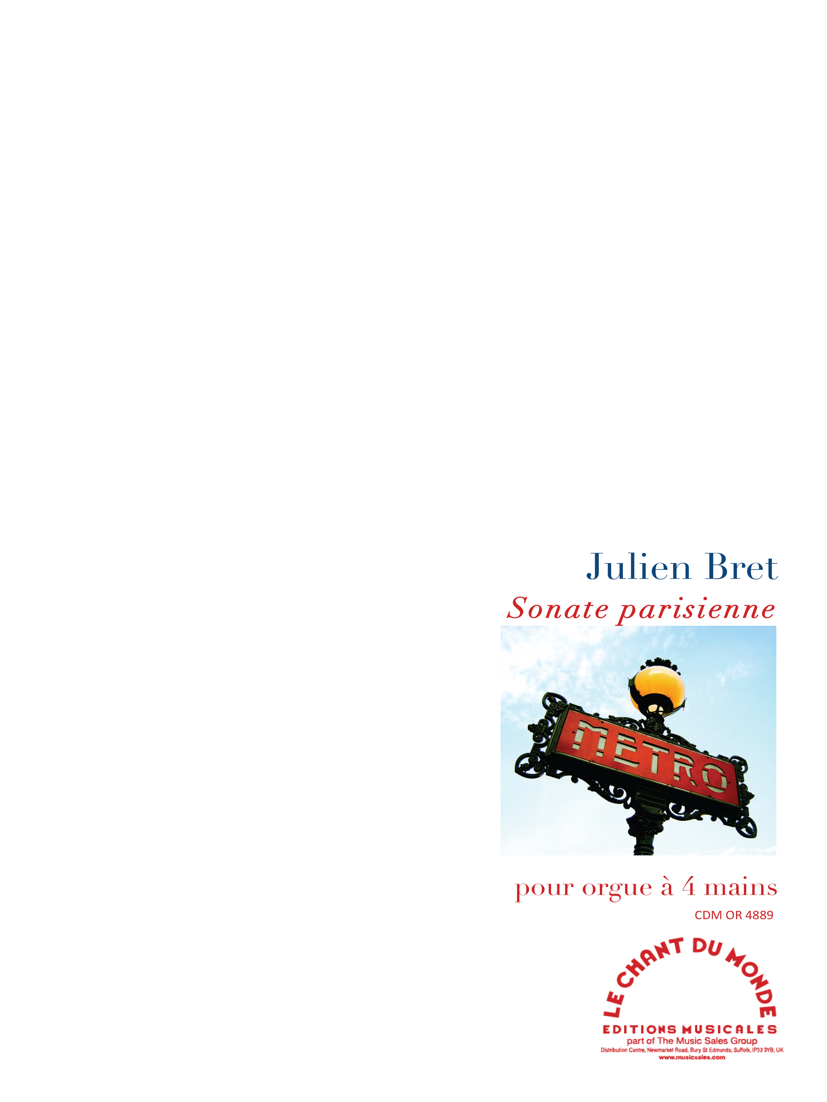 Julien Bret: Sonate Parisienne: Organ: Instrumental Work