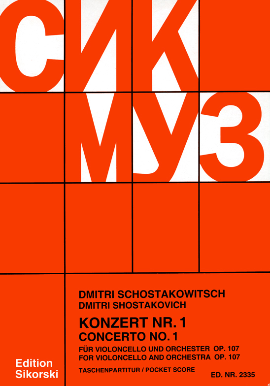 Dimitri Shostakovich: Concerto No. 1 Op.107: Cello: Score