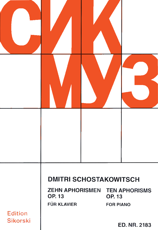 Dimitri Shostakovich: 10 Aphorismes Op.13: Piano: Score