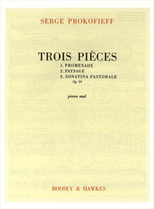 Sergei Prokofiev: Trois Pieces Op. 59: Piano: Score