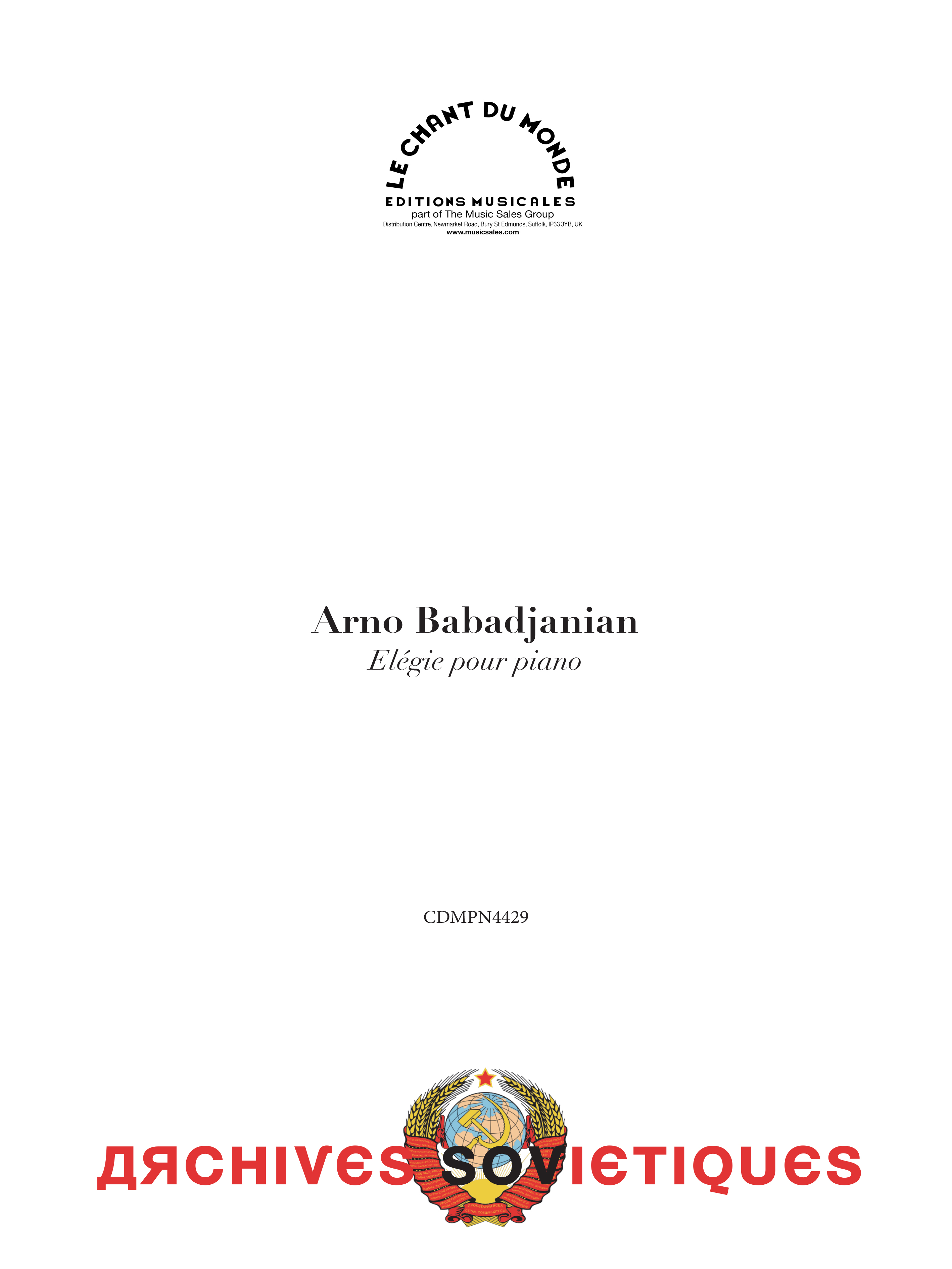 Arno Babajanian: Elgie: Organ: Instrumental Work