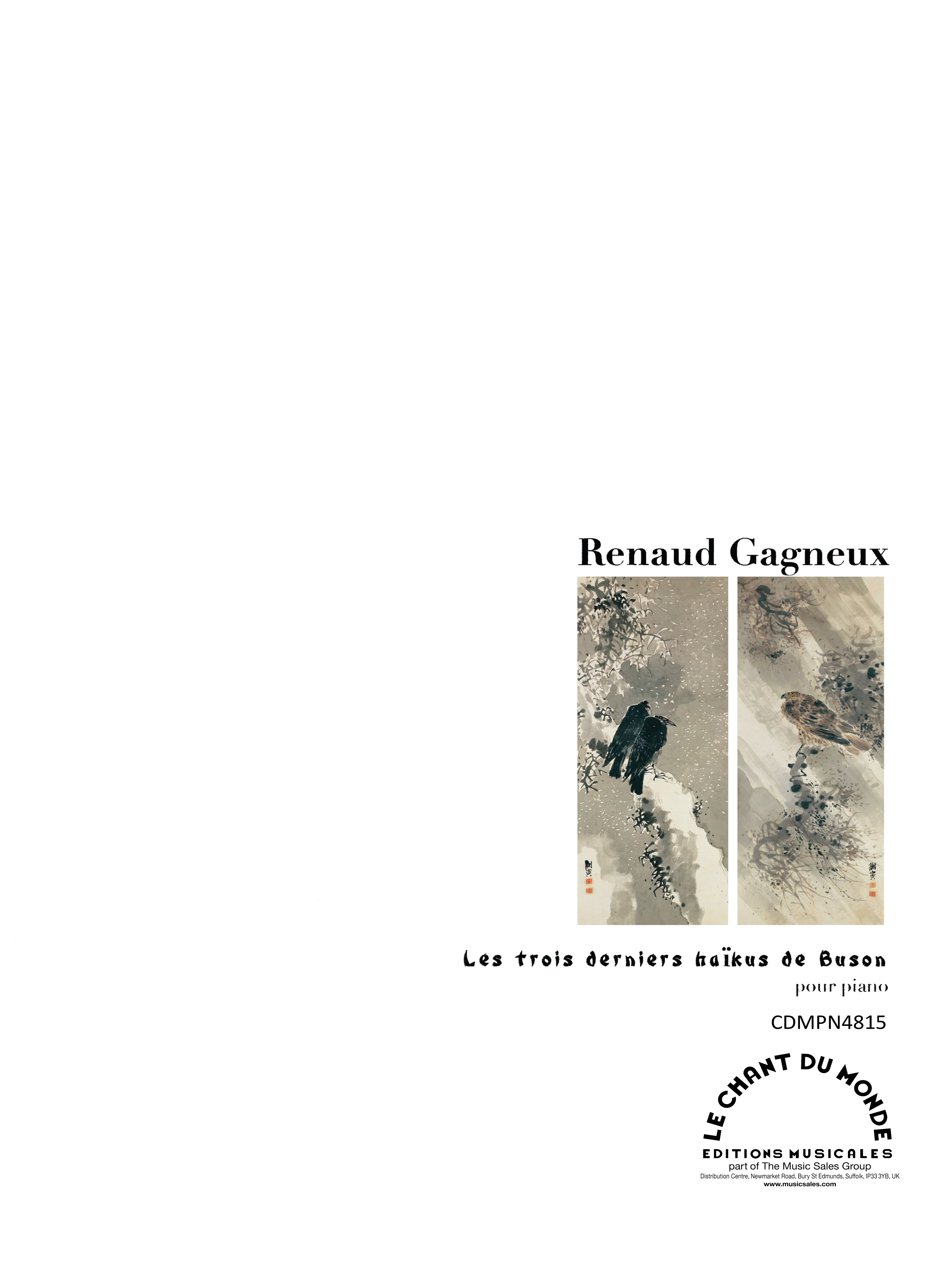 Renaud Gagneux: Les Trois Derniers Haïkus De Buson: Piano: Instrumental Work