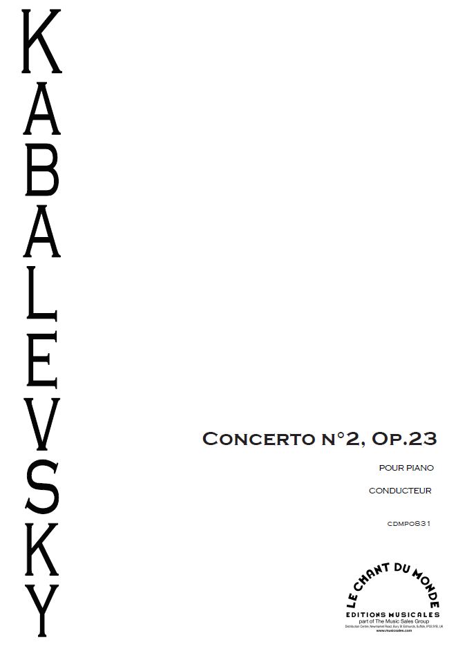 Dmitri Kabalevsky: Concerto No. 2 - pour piano et orchestre Op.23: Piano: Score