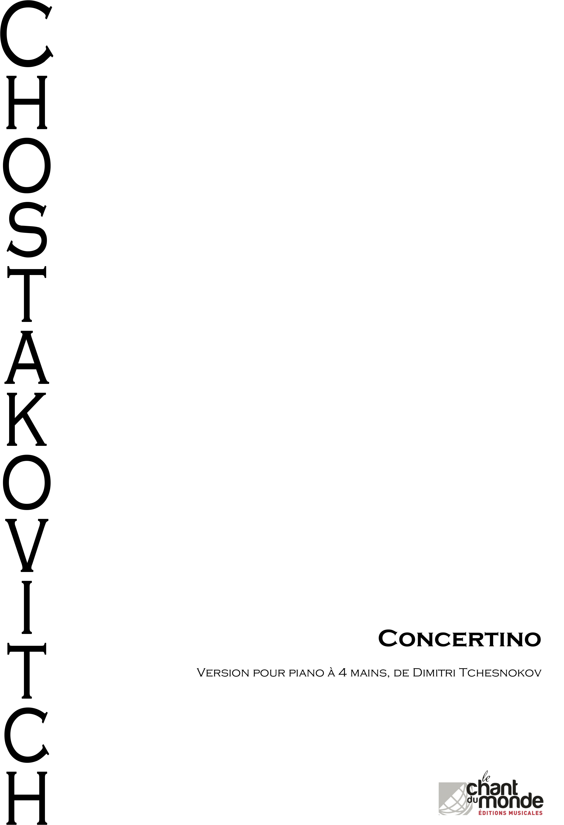 Dimitri Shostakovich: Concertino En La Mineur Op. 94: Piano Duet: Instrumental
