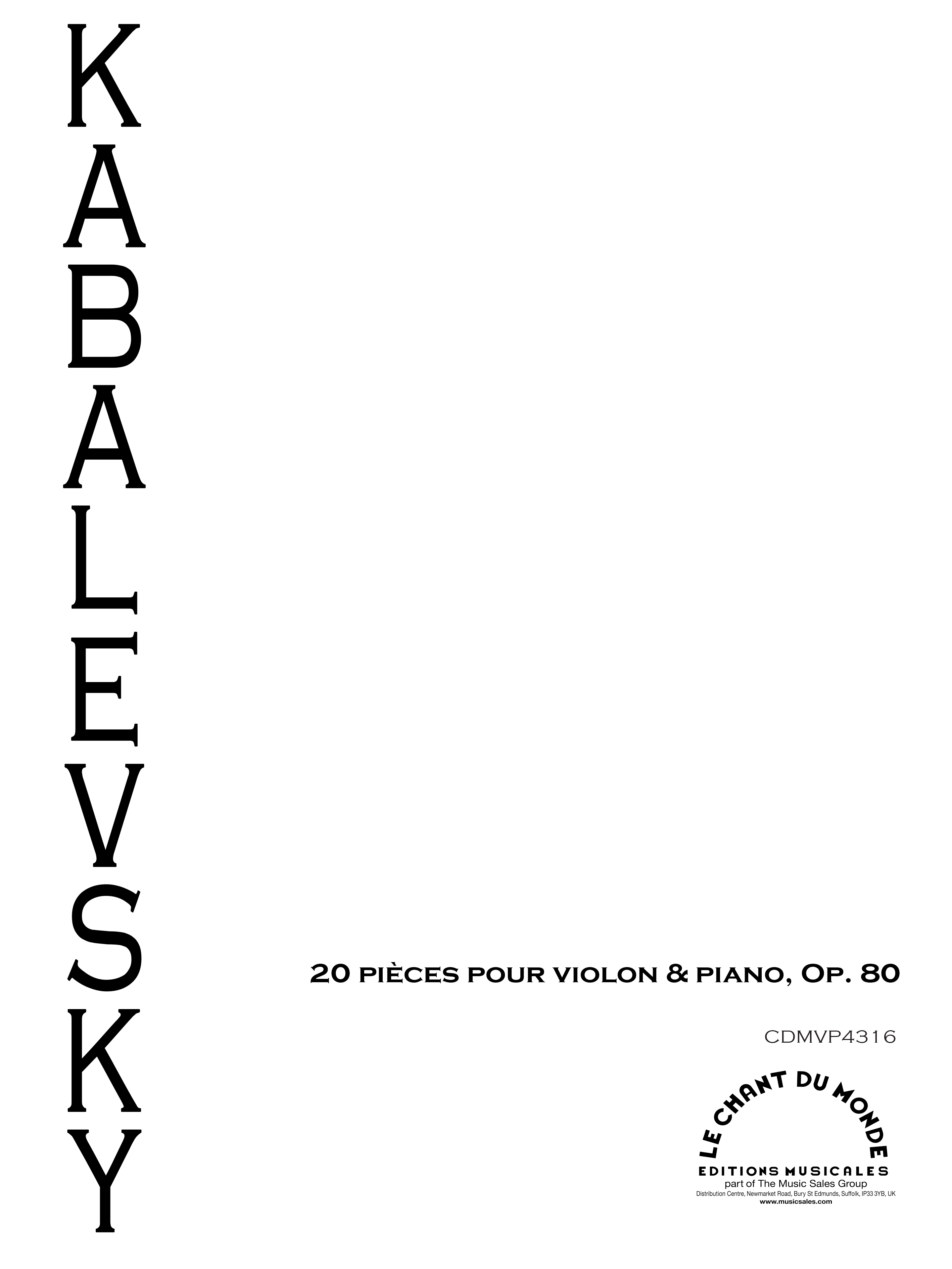 Dmitri Kabalevsky: Vingt pices Op.80: Violin: Instrumental Work