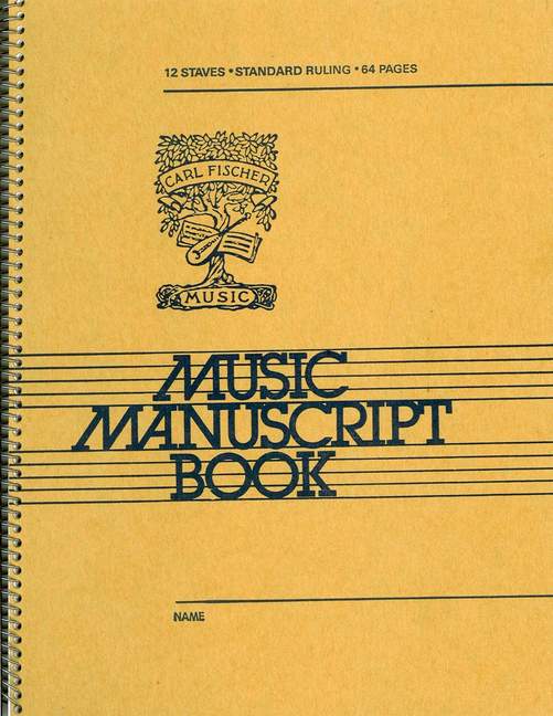 12 Stave Music Manuscript Book: Manuscript