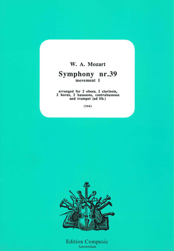 Wolfgang Amadeus Mozart: Symphony No. 39: Wind Ensemble: Score & Parts