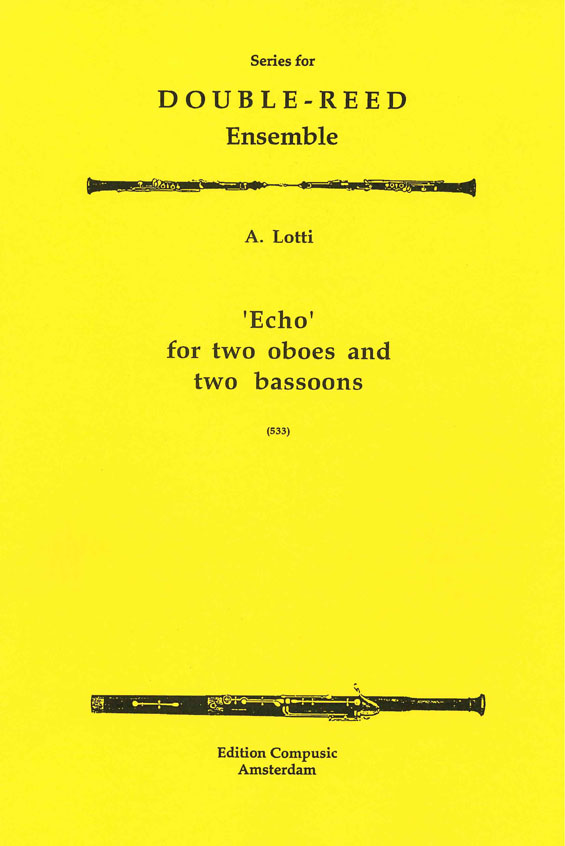 Antonio Lotti: Echo: Oboe & Bassoon: Score & Parts
