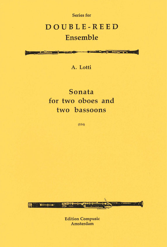 Antonio Lotti: Sonata for 2 Oboes And 2 Bassoons: Oboe & Bassoon: Score & Parts