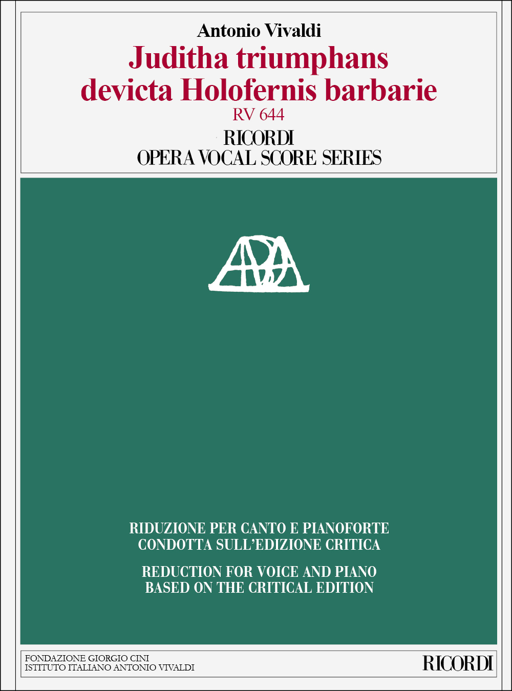Antonio Vivaldi: Juditha Triumphans Devicta Holofernis Barbarie: Voice: Vocal