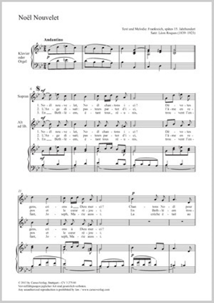 Nol Nouvelet: Mixed Choir: Vocal Score