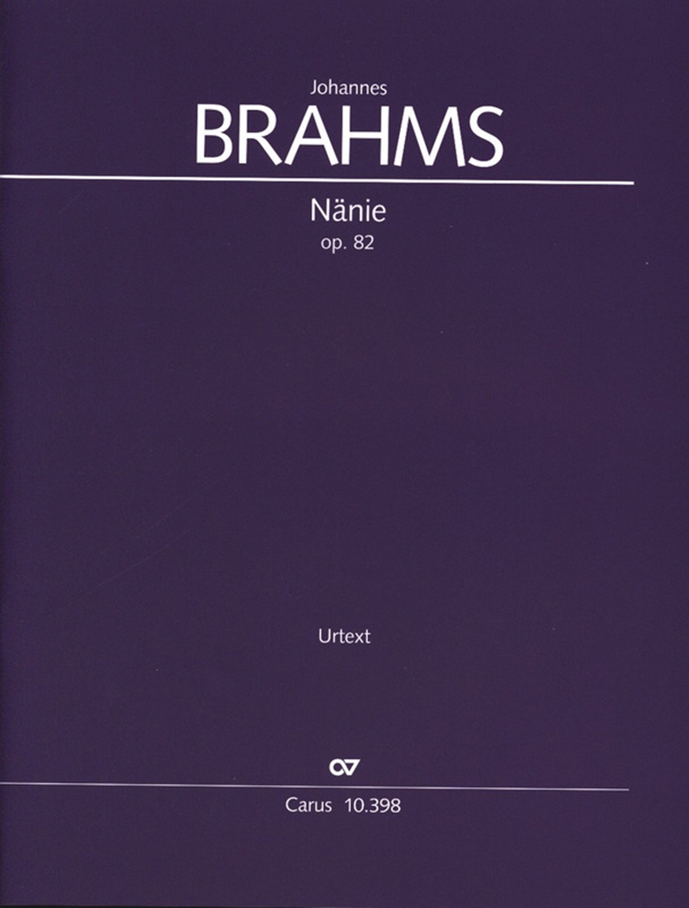 Johannes Brahms: Nanie Op. 82: Mixed Choir and Accomp.: Vocal Score