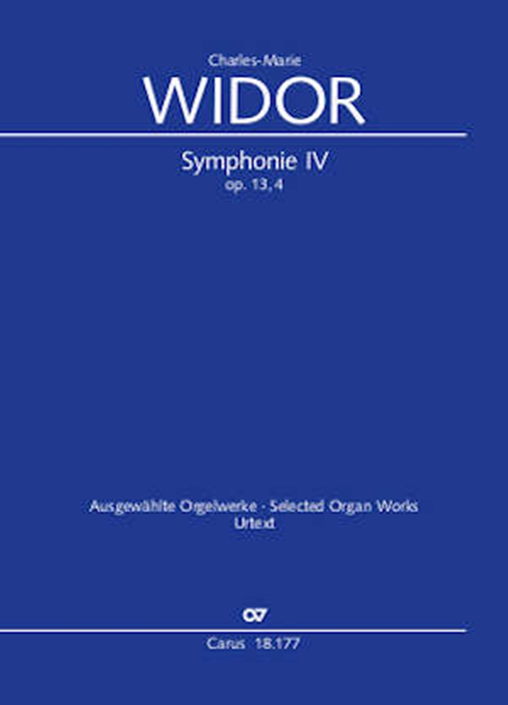 Charles-Marie Widor: Symphonie Iv Op. 13/4: Organ: Instrumental Album