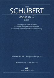 Franz Schubert: Messe in G: SATB: Vocal Score